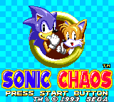 Sonic Chaos Title Screen